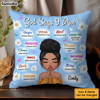 Personalized Gift For Woman Affirmation God Says Pillow 31518 thumb 1