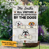 Personalized Visitors Approved By The Dogs Garden Flag JL66 65O57 thumb 1