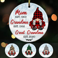 Personalized Grandma Gnome Christmas  Ornament OB91 85O53 thumb 1