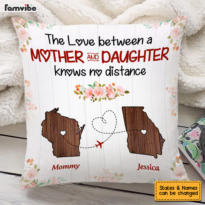 Personalized Long Distance Mother And Daughter Pillow AG87 32O53 1