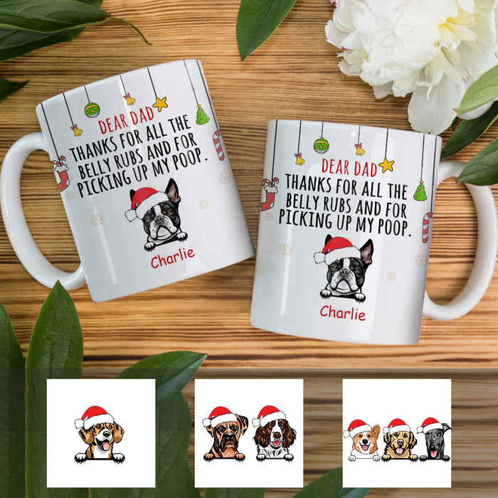 Personalized Thanks Dog Dad Christmas Mug OB202 30O34 1