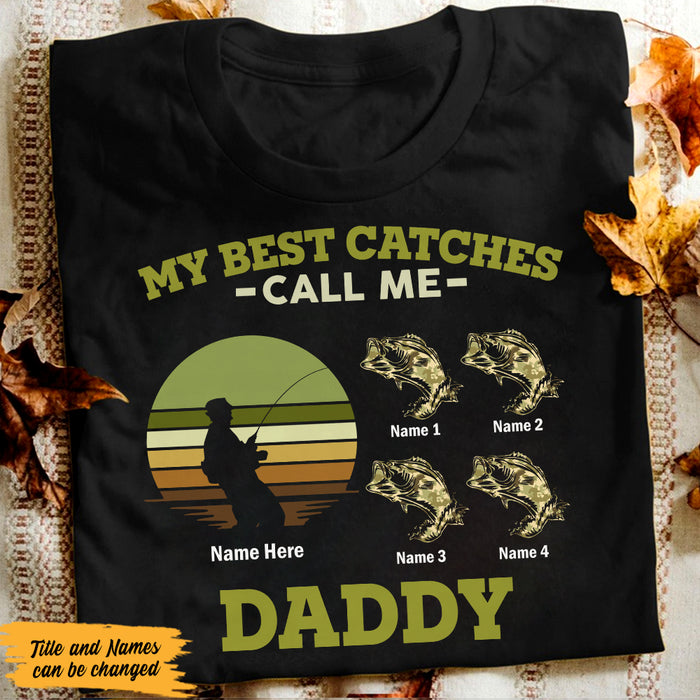 Personalized Fishing Dad Grandpa T Shirt AP191 95O47 1