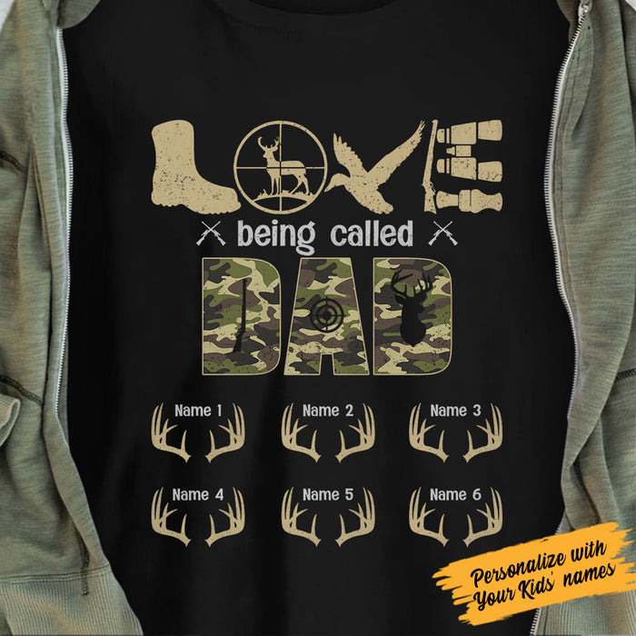 Personalized Love Being Dad Grandpa Hunting T Shirt AP201 30O53 1