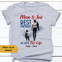 Personalized BWA Mom And Son Best Partner In Crime T Shirt AG102 73O58 thumb 1