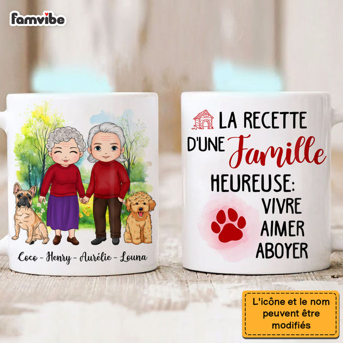 Personalized Gift For Couple French Famille Heureuse - Chiens Mug 30814 1