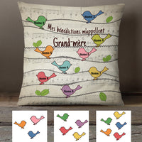 Personalized My Blessings Call Me Mom Grandma French Maman Grand-mère Pillow AP129 95O34 (Insert Included) thumb 1
