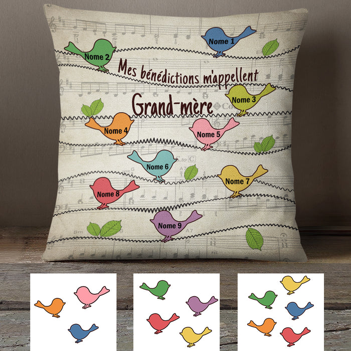 Personalized My Blessings Call Me Mom Grandma French Maman Grand-mère Pillow AP129 95O34 (Insert Included) 1