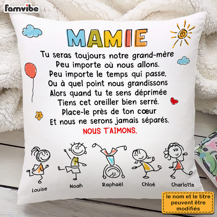 Personalized Gift For Grandma French Mamie Doodle Pillow 30169 1