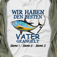 Personalized German Papa Angeln Fishing Dad T Shirt AP94 65O36 thumb 1