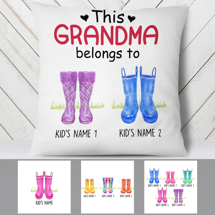 Personalized This Grandma Belongs To Boots  Pillow SB253 65O53 (Insert Included) 1