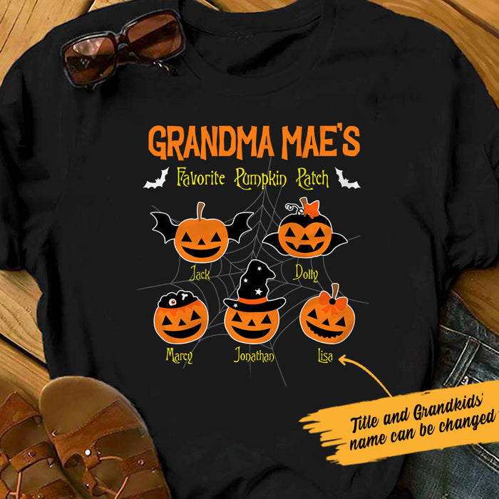Personalized Halloween Grandma Pumpkin Patch T Shirt JL161 30O47 1