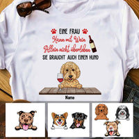 Personalized Hund Und Wein German Dog And Wine T Shirt AP154 67O60 thumb 1