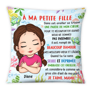 Personalized Gift For Granddaughter French Turtle Hug This Pillow 30834 Primary Mockup