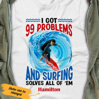 Personalized Surfing White T Shirt JN131 74O53 thumb 1