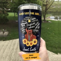 Personalized BWA God Says You Are Steel Tumbler JL93 85O47 thumb 1