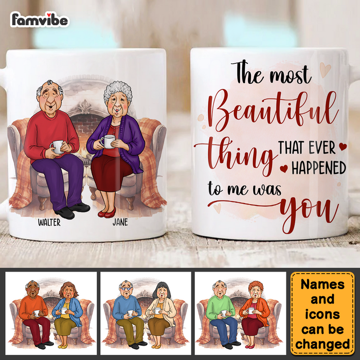 Personalized Couple The Most Beautiful Thing That Ever Happened To Me Was You Mug 31061 1