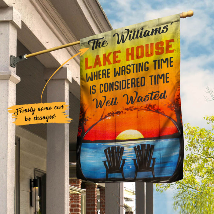 Personalized Lake Garden Flag JN292 85O60 1