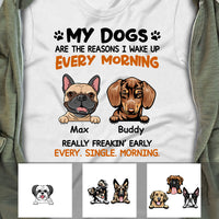 Personalized Dog Reason I Wake Up T Shirt NB21 95O57 thumb 1