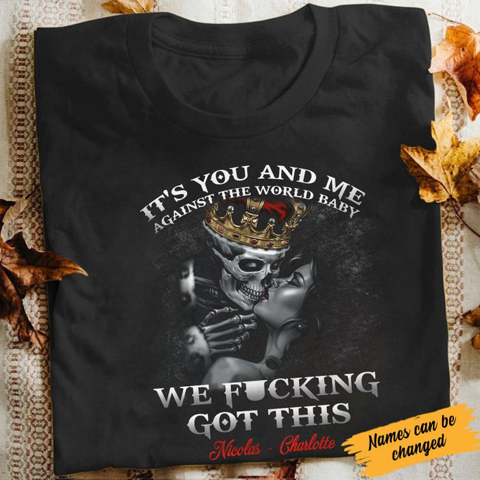 Personalized Husband Wife Skull T Shirt JN212 85O34 1