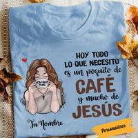 Personalized Coffee Jesus Girl Spanish Café Jesús BWA T Shirt AP1410 95O58 thumb 1