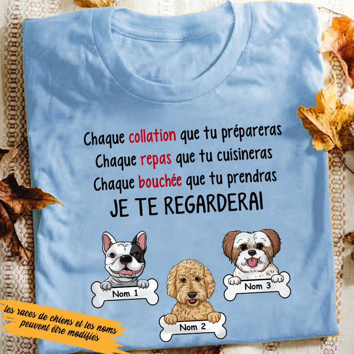 Personalized Dog Watching Chien Chienne French T Shirt AP1312 30O47 1
