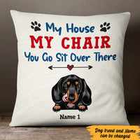 Personalized My House My Chair Dog  Pillow DB42 30O47 thumb 1