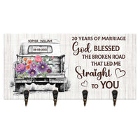 Personalized 20 Years Anniversary Couple Gift Key Holder 29035 thumb 1