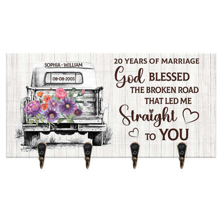 Personalized 20 Years Anniversary Couple Gift Key Holder 29035 Primary Mockup