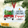 Personalized Red Truck Couple First Christmas MDF Ornament NB22 81O53 1