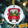 Personalized Red Truck Our First Christmas  Ornament OB141 29O47 1
