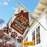 Personalized Dog House Garden Flag JL61 30O34 thumb 1