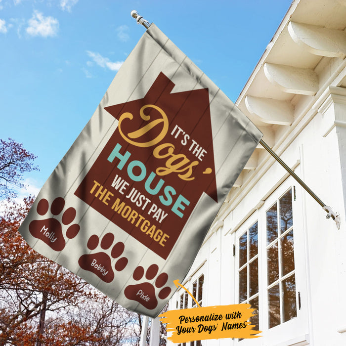 Personalized Dog House Garden Flag JL61 30O34 1