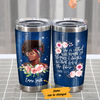 Personalized Strength Dignity Laughs BWA Steel Tumbler JL104 65O47 thumb 1