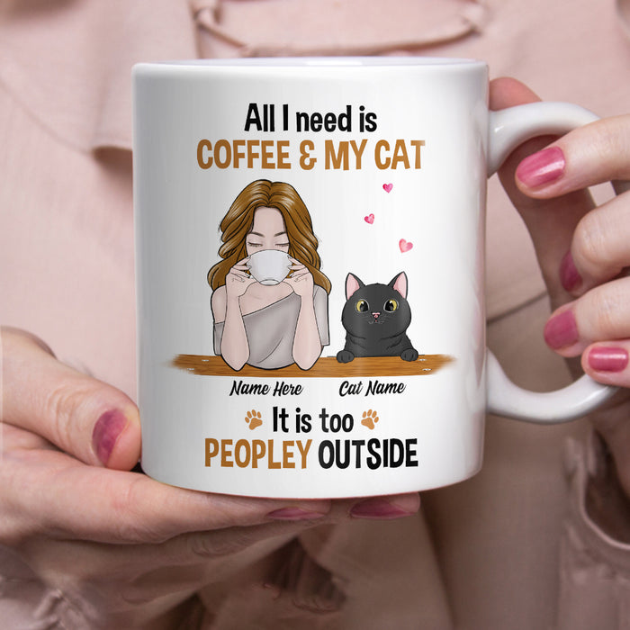 Personalized Cat Mom Coffee Too Peopley Mug FB262 81O34 1