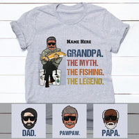Personalized Legend Fishing Dad Grandpa T Shirt MR161 65O53 thumb 1