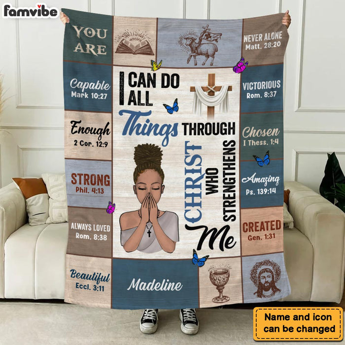 Personalized Gift For Christian Woman I Can Do All Things Blanket 31442 1