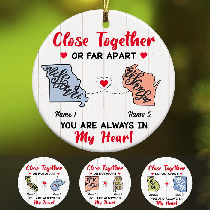 Personalized Close Together Long Distance  Ornament SB2445 30O47 1