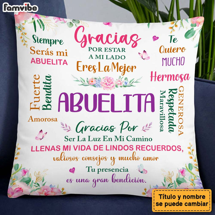 Personalized Gift For Grandma Spanish Abuela Bendita Pillow 30461 1