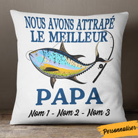 Personalized French Papa Fishing Dad Pillow AP93 65O36 (Insert Included) thumb 1