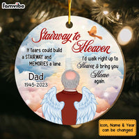 Personalized Memorial Gift Stairway To Heaven Circle Ornament 30090 thumb 1
