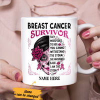 Personalized Skull Girl Breast Cancer Mug AG253 85O36 thumb 1