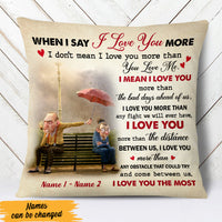 Personalized Couple I Love You More Pillow JN42 95O47 (Insert Included) thumb 1