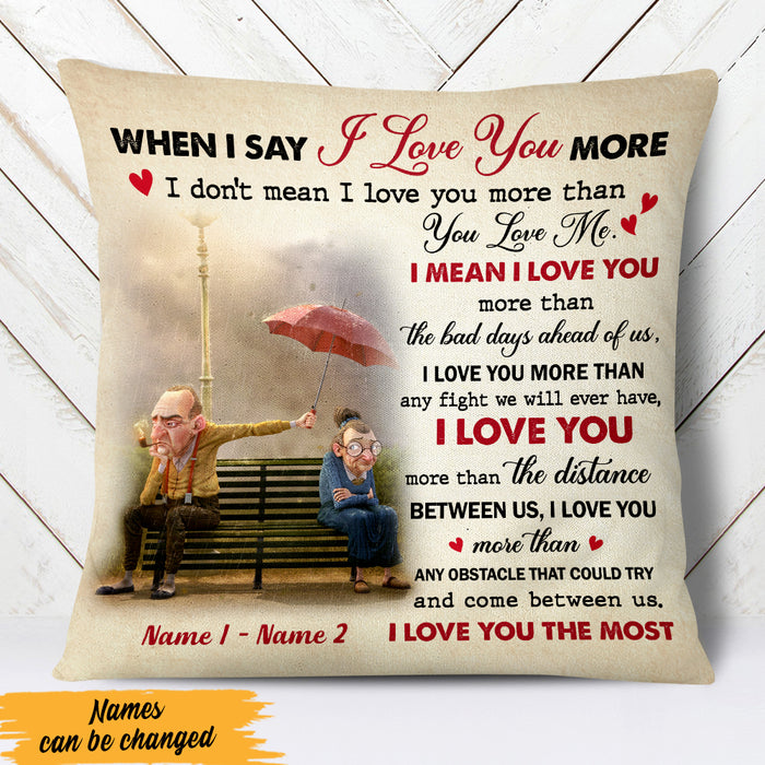 Personalized Couple I Love You More Pillow JN42 95O47 (Insert Included) 1