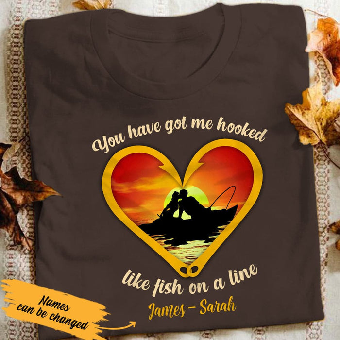 Personalized Husband & Wife Fishing T Shirt JN132 81O36 1