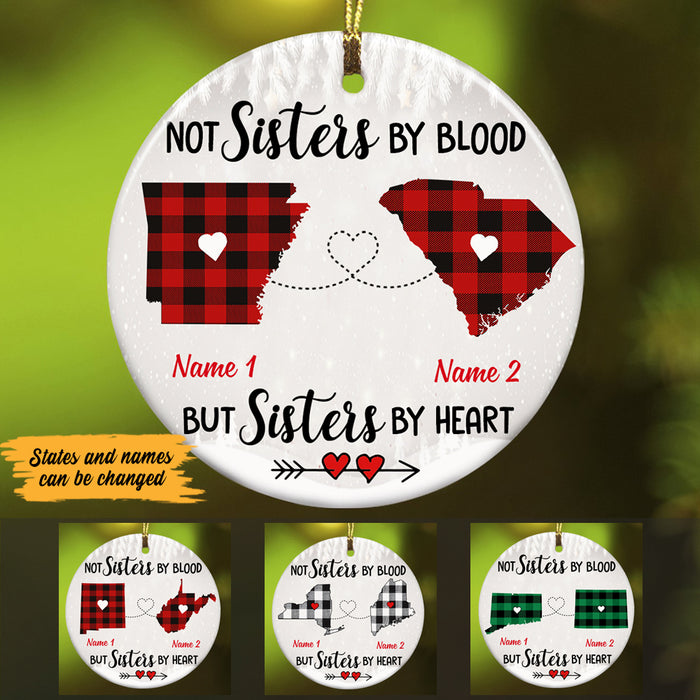Personalized Sisters By Heart Long Distance  Ornament SB2423 30O47 1