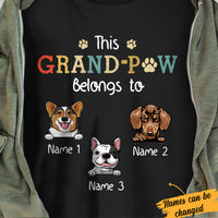 Personalized Grandpaw Dog Grandpa T Shirt JN81 25O34 thumb 1