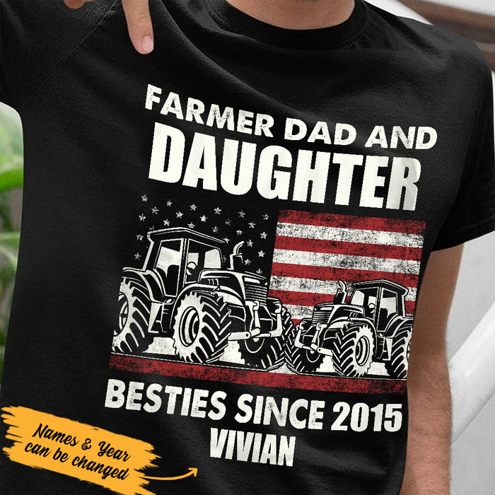 Personalized Farmer Papa Besties T Shirt JL291 26O36 1