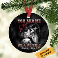Personalized Skull Husband And Wife  We Got This  Ornament SB53 87O47 thumb 1