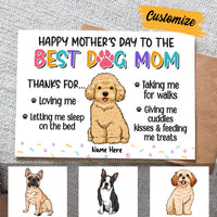 Personalized Dog Mom Gifts Tagged Portrait Card - Famvibe