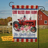 Personalized God Bless Our Farm Tractor Flag JL221 65O47 1